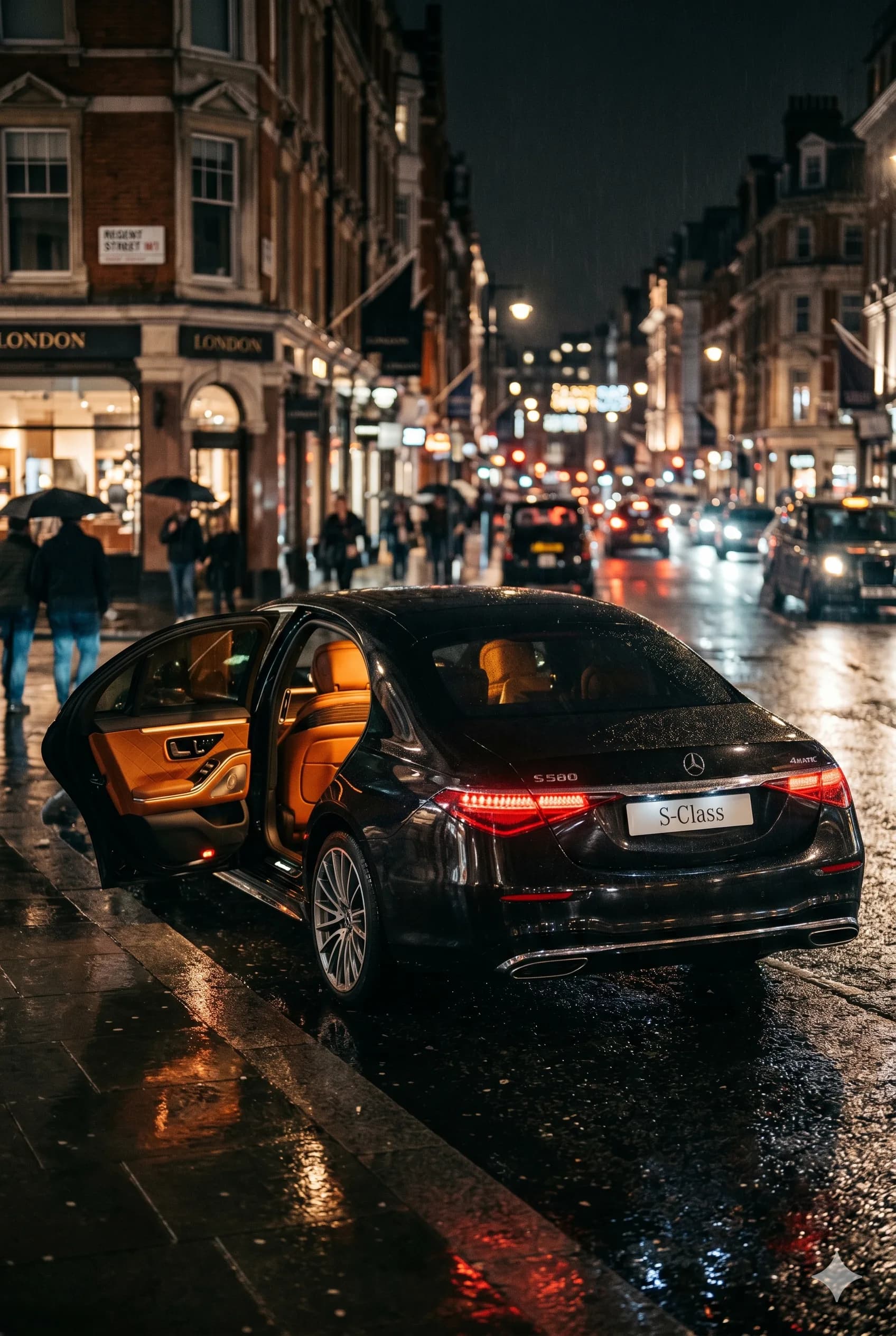 Chauffeur-driven arrival at the stadium